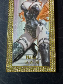Goddess Bunny Nami Diamond Card Metal Bikini Waifu Doujin Numbered One Piece - Image 3