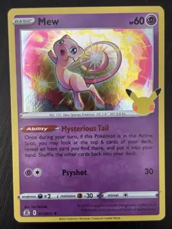Mew 011/025 Celebrations 25th Anniversary Pokemon Card LP-NM - Image 1
