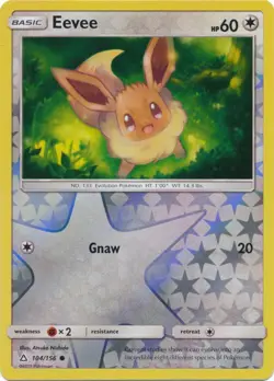 Eevee 104/156 Reverse Holo Ultra Prism Pokemon Card NM - Image 1