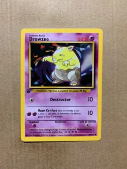 1st Edition SPANISH Drowzee 49/102 Base Set - Common Pokemon Card - NM/Mint - Image 1