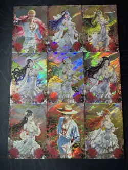 One Piece 9 Collectible Character Anime Cards CCG Boa Rose Garden Hancock Yamato - Image 1
