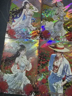 One Piece 9 Collectible Character Anime Cards CCG Boa Rose Garden Hancock Yamato - Image 5