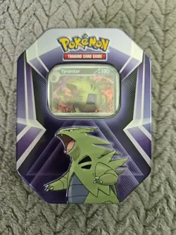 Pokemon TCG Triple Whammy Tin Collector Tin w 3 Foil Cards & Live Code Card Purp - Image 1