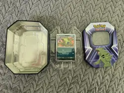 Pokemon TCG Triple Whammy Tin Collector Tin w 3 Foil Cards & Live Code Card Purp - Image 3