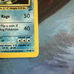 Pokemon Card Gyarados Base Set 2 7/130 WOTC Holo - Mint Potential PSA 10 - Image 4