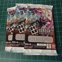 3x Gundam TCG - GD01 (Newtype Rising) - Eng - X3 Booster Pack Card Game Set - Image 1