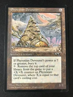 MTG Alliances Phyrexian Devourer RESERVED LIST Artifact HP (Corner Stain) - Image 1