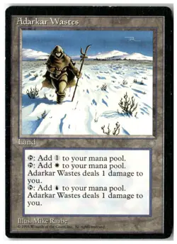 MTG Adarkar Wastes - Ice Age Heavily Played English - Image 1