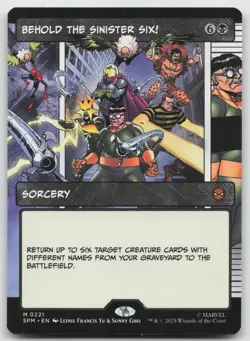 Behold the Sinister Six! (Borderless) M Normal Marvel's Spider-Man 221 NM - Image 1