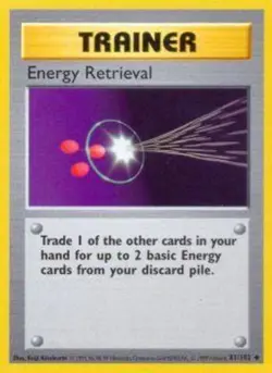 Damaged, English Pokemon Regular Energy Retrieval - 81/102 - Uncommon - Shadowle - Image 1
