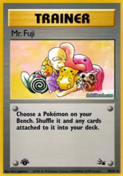 Damaged, English Pokemon Regular Mr. Fuji - 58/62 - Rare - 1st Edition Fossil - - Image 1