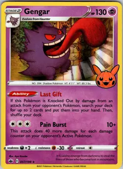 Gengar (2021 Copyright Date) 057/198 Trick or Trade BOOster Bundle Pokemon TCG N - Image 1