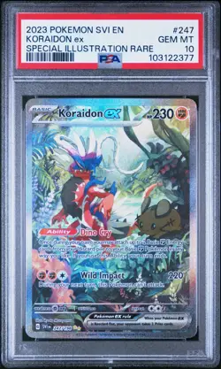 KORAIDON ex 247/198 | PSA 10 | Scarlet Special Illustration Rare Pokemon Card - Image 1