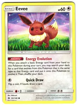 EEVEE 101/149 - NM - SUN & MOON 2017 ENGLISH POKEMON CARD - Image 1
