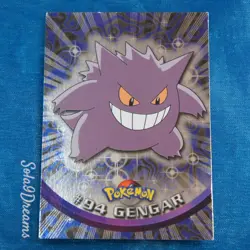 Pokemon #94 GENGAR Card | Topps | 2000 TV Animation | Silver Holo | IN TOPLOADER - Image 1