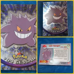 Pokemon #94 GENGAR Card | Topps | 2000 TV Animation | Silver Holo | IN TOPLOADER - Image 3