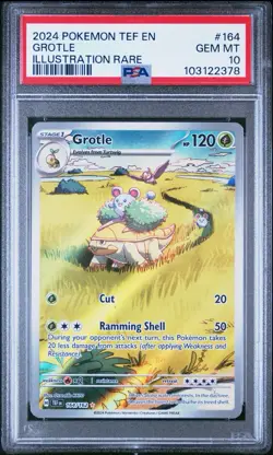 GROTLE 164/162 | PSA 10 | Illustration Rare Graded Full Art Pokemon Card - Image 1