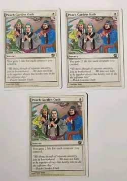3x Peach Garden Oath MTG, Eighth Edition, LP - Image 1