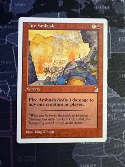 MTG Fire Ambush NM Portal Three Kingdoms PTK English Magic The Gathering - Image 1