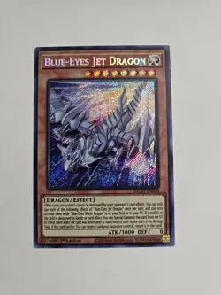 BLUE-EYES JET DRAGON SECRET RARE BACH-EN001 YU-GI-OH! NM - Image 1