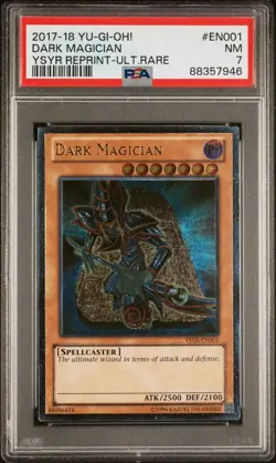 YuGiOh! Dark Magician YSYR-EN001 2017-18 Reprint Ultimate Rare PSA 7 ?? - Image 1