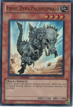 Yugioh Fossil Dyna Pachycephallo CT08-EN012 Super Rare NM - Image 1