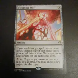 Mtg Twinning Staff NM Commander 2020 Magic Artifact Card Rare - Image 1