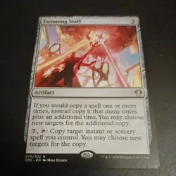 Mtg Twinning Staff NM Commander 2020 Magic Artifact Card Rare - Image 2
