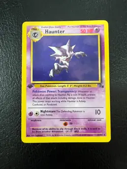 Pokemon WOTC 1999 Fossil set 1st Edition Haunter Rare Vintage Pokemon Card NM - Image 1
