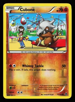 Cubone 77/162 Reverse Holo BREAKthrough Pokemon Card - Image 1