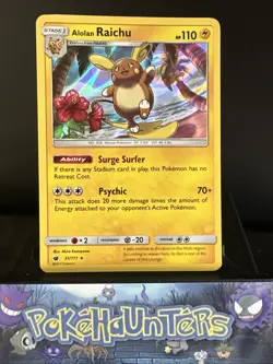 Pokemon Card Alolan Raichu 31/111 Crimson Invasion Holo Rare NM - Image 1