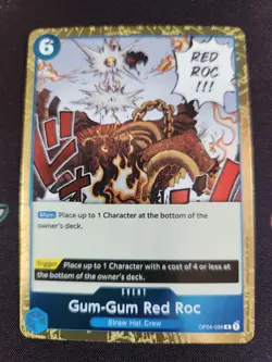 EXACT CARD PICTURED! One Piece TCG OP04-056 Gum-Gum Red Roc Kingdoms Of Intrigue - Image 1