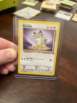 1999 Pokemon Meowth Card 56/64 NM Very Rare Pokemon Card - Image 4
