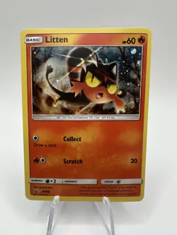 Litten SM08 Black Star Promo Sun and Moon Promos Pokemon TCG LP - Image 1