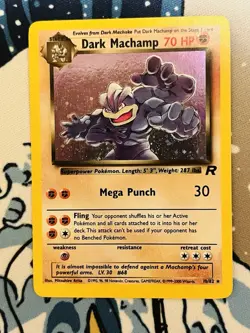 Pokemon TCG Dark Machamp 10/82 Team Rocket Holo Rare MP Vintage - Image 1