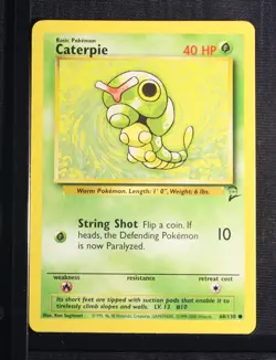 PSA 6 EXCELLENT-MINT 2000 Pokemon Game Base II #68 Caterpie !!! - Image 3