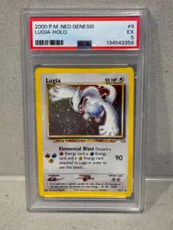 2000 Pokemon Lugia Holo Neo Genesis PSA 5 - Swirl Variant - Clean Holo - Image 1
