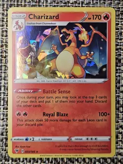 Pokemon Charizard 025/185 (Cracked Ice Holo) Vivid Voltage English NM/M - Image 1