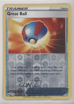 Great Ball Reverse Foil Pokemon Sword & Shield Crown Zenith #132 - Image 1