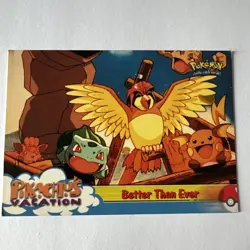 Pokemon Movie Edition #56 Pikachu's Vacation “Better Than Ever” Topps Blue 1999 - Image 1