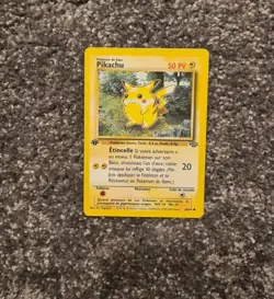 Pikachu 60/64 1st Edition Jungle Set French Pokemon Card 1999 - 2000 *RARE* - Image 1