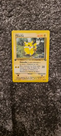 Pikachu 60/64 1st Edition Jungle Set French Pokemon Card 1999 - 2000 *RARE* - Image 3