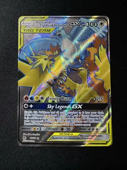 Pokemon TCG Moltres Zapdos Articuno GX Hidden Fates Holo Ultra Rare Card 66/68 - Image 1