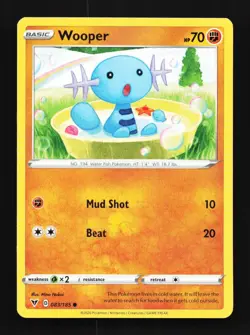 Wooper 083/185 LP Vivid Voltage English Pokemon Card TCG - Image 1