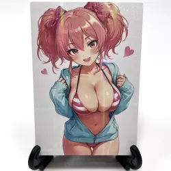 Sexy Hot Bikini Anime Waifu Girl Doujin Lewd Goddess Story Holographic Art Card - Image 1