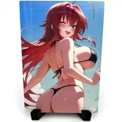 High School DxD Rias Gremory Sexy Bikini Anime Waifu Girl Goddess Story Art Card - Image 1