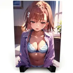 A Certain Magical Index Misaka Mikoto Sexy Anime Waifu Goddess Story Art Card - Image 1