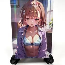 A Certain Magical Index Misaka Mikoto Sexy Anime Waifu Goddess Story Art Card - Image 2