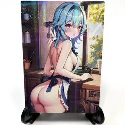 Genshin Impact Eula Sexy Hot Anime Waifu Girl Doujin Lewd Goddess Story Art Card - Image 2
