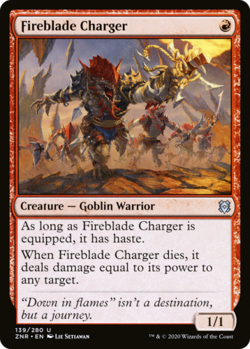 FIREBLADE CHARGER X 4 N/M ZENDIKAR RISING MAGIC THE GATHERING - Image 1